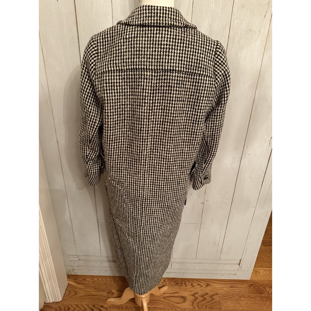 Vintage Yves Saint Laurent YSL Plaid Wool Coat Winter Longer Style Sz-36(4-6) - Picture 12 of 13